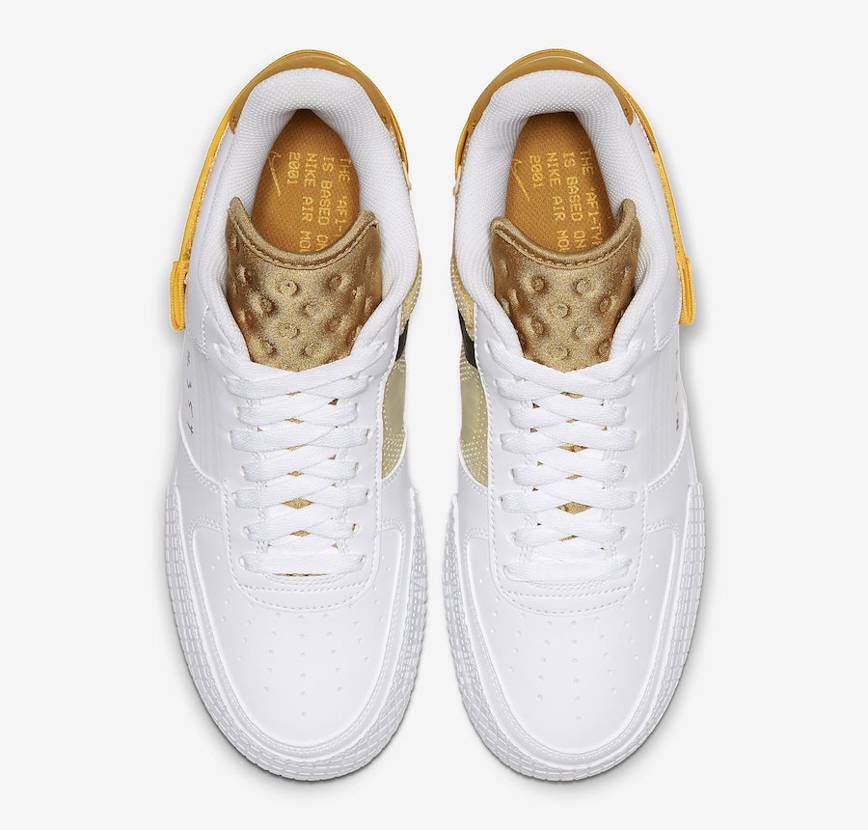 【スニダンで購入可】NIKE AIR FORCE 1 TYPE WHITE/GOLD/YELLOW 7枚目