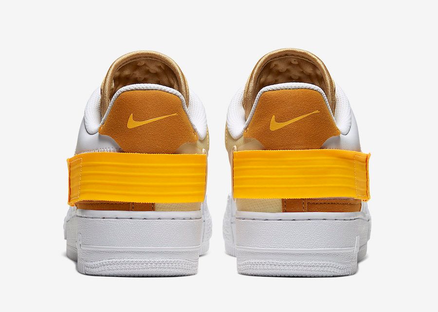 【スニダンで購入可】NIKE AIR FORCE 1 TYPE WHITE/GOLD/YELLOW 8枚目