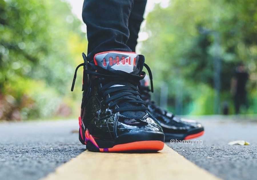 ナイキ エアジョーダン7 ブラックパテントレザー 6枚目