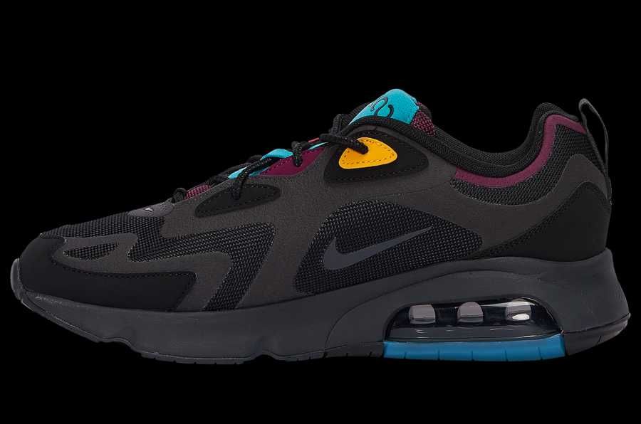 ナイキ エアマックス200 ブラック/アンスラサイドボルドー 2枚目