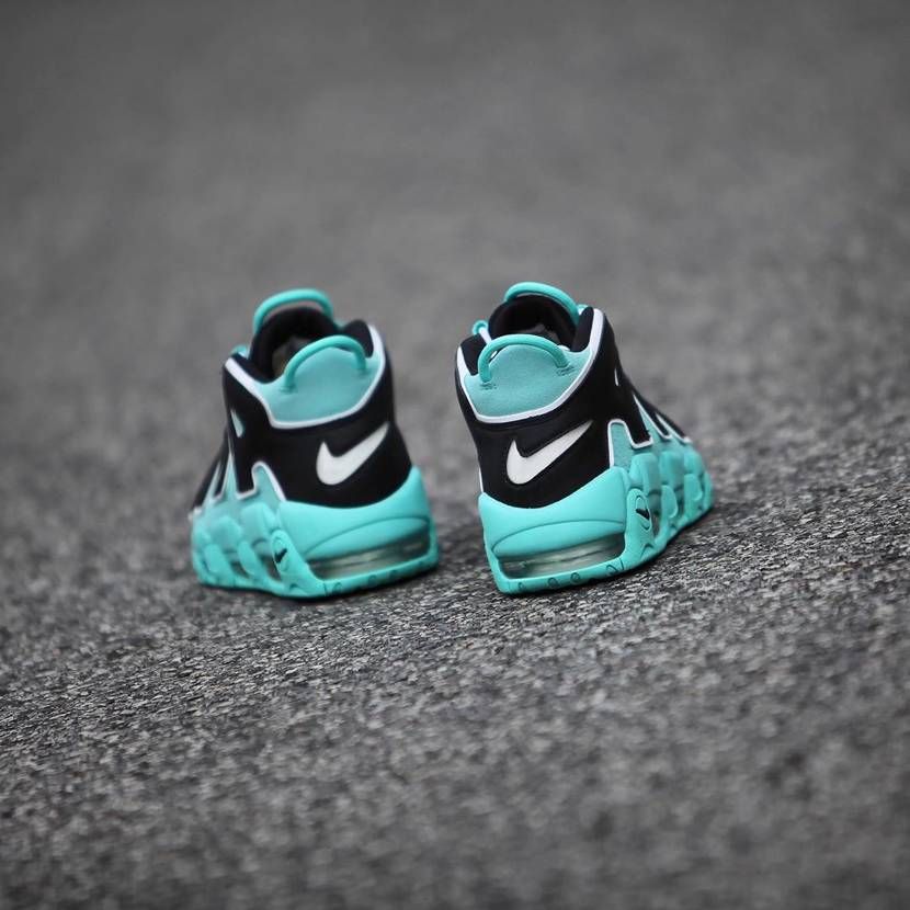 ナイキ エアモアアップテンポ デニム GS ライト アクア/ブラック/ホワイト 4枚目