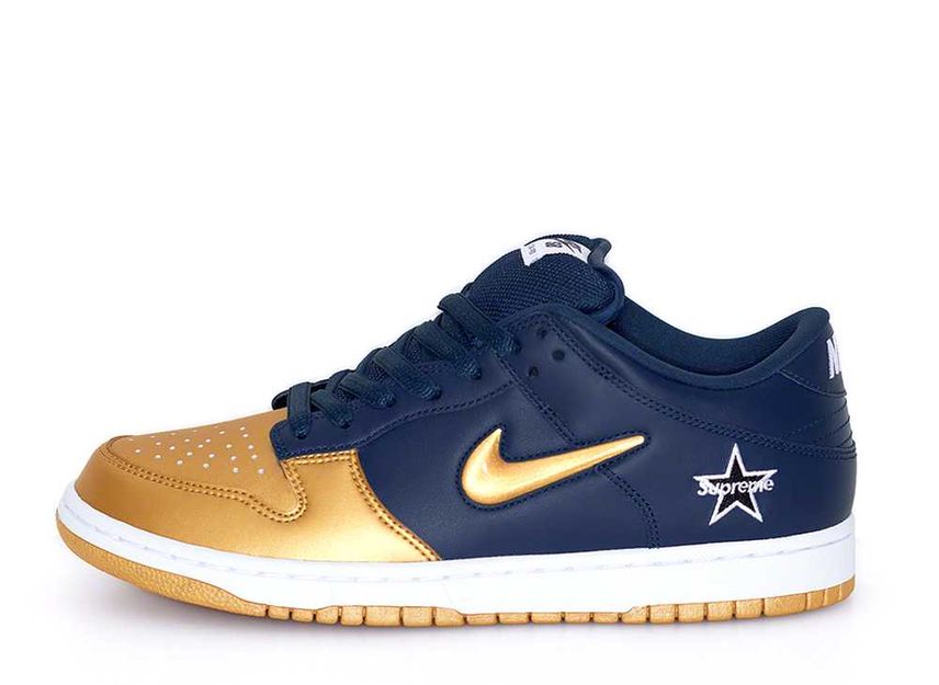 Supreme×NIKE DUNK LOW METALLIC GOLD / NAVYの新品/中古フリマ(通販