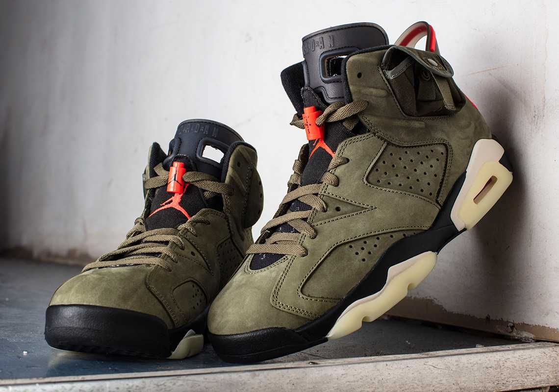 【スニダンで購入可】10/11発売 TRAVIS SCOTT × NIKE AIR JORDAN 6 OLIVE 抽選/定価/販売店舗まとめ 8枚目