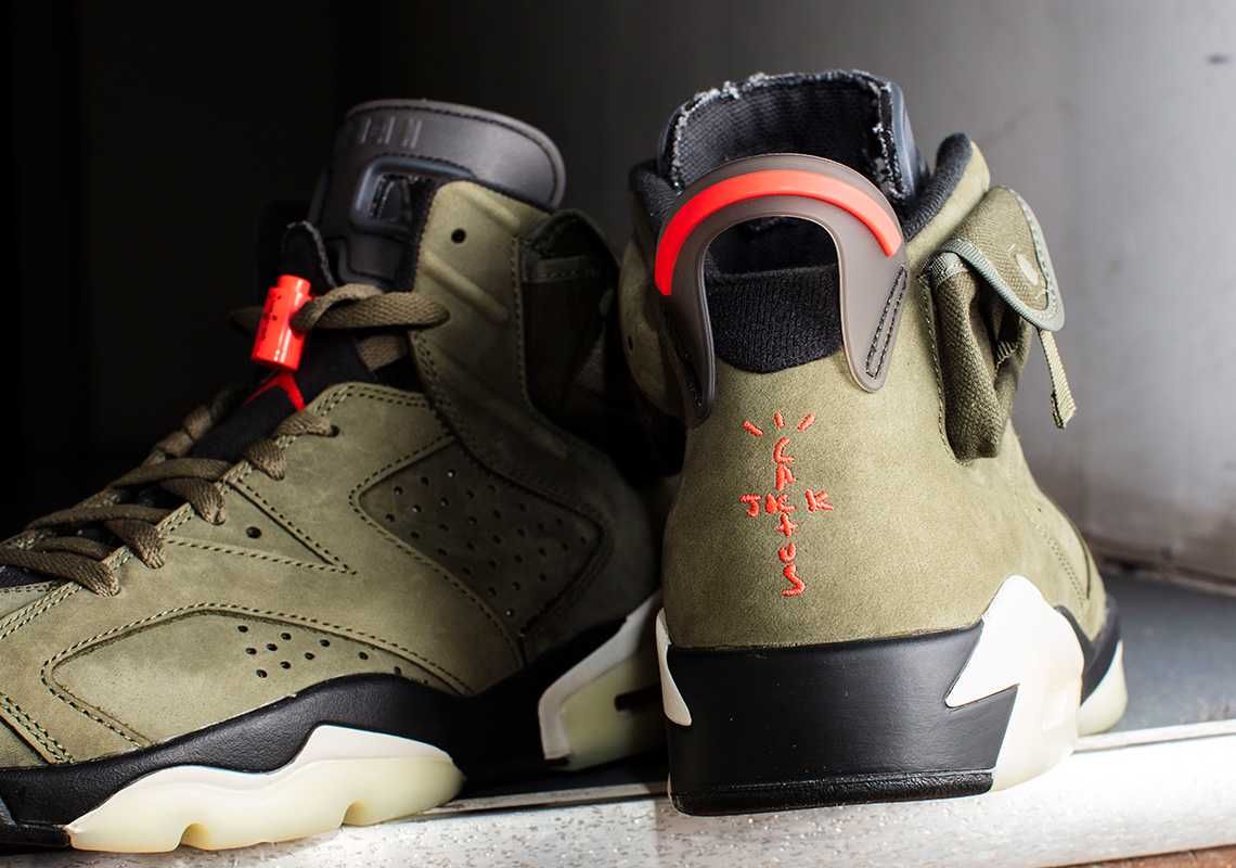 【スニダンで購入可】10/11発売 TRAVIS SCOTT × NIKE AIR JORDAN 6 OLIVE 抽選/定価/販売店舗まとめ 10枚目