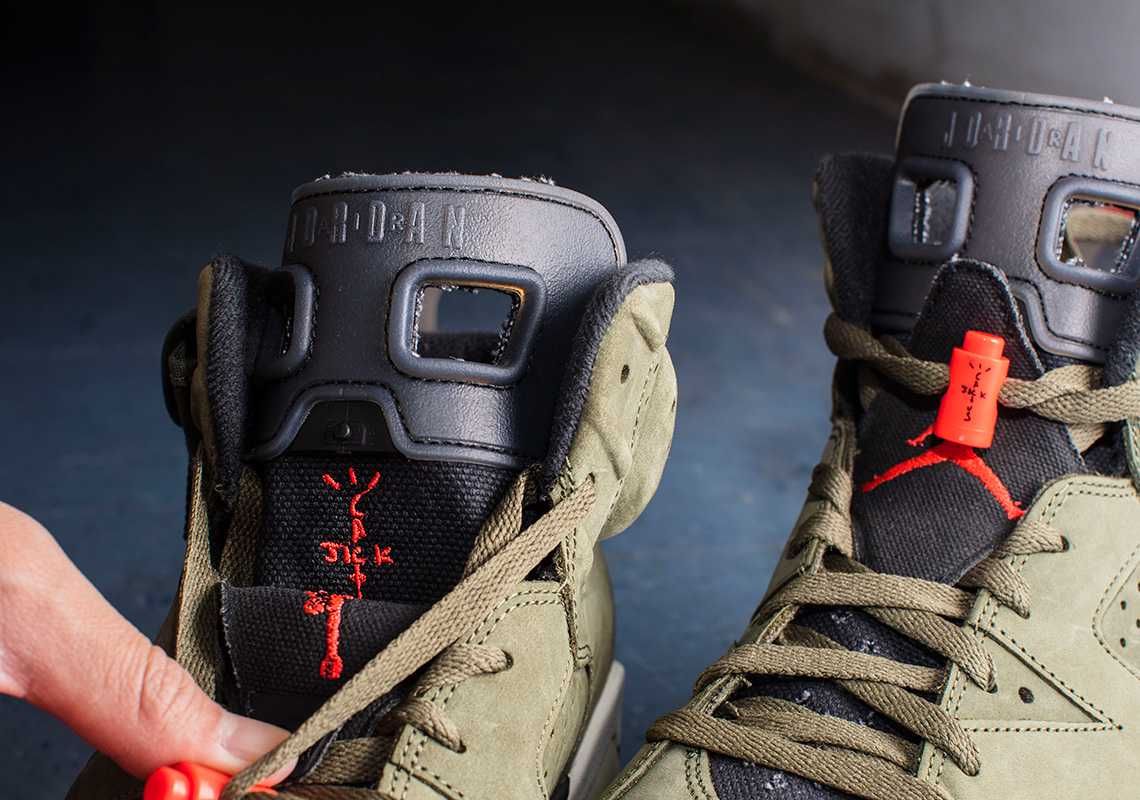 【スニダンで購入可】10/11発売 TRAVIS SCOTT × NIKE AIR JORDAN 6 OLIVE 抽選/定価/販売店舗まとめ 12枚目