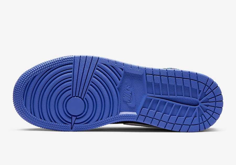 ナイキ エアジョーダン1 ミッド ブラック/ホワイトラッシュバイオレットブラック 6枚目