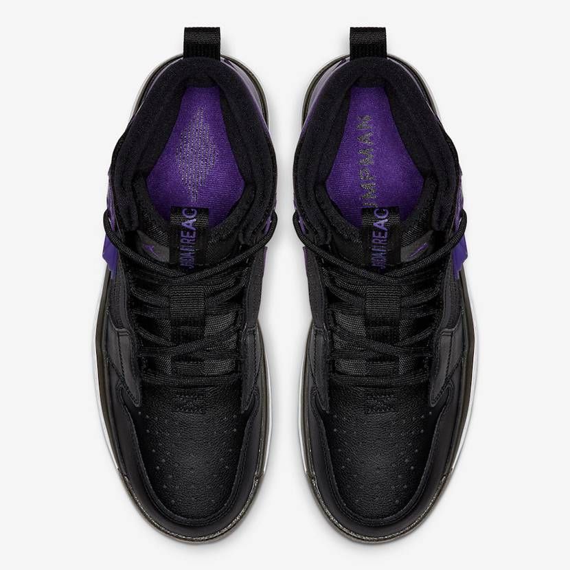 ナイキ エアジョーダン1 リアクト ブラック/パープル 4枚目