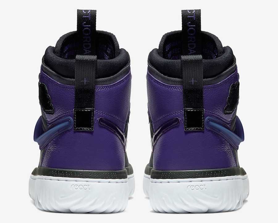 ナイキ エアジョーダン1 リアクト ブラック/パープル 5枚目