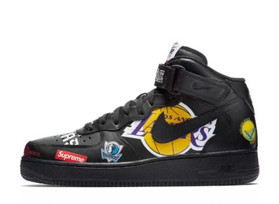 スニダンで購入可】SUPREME × NBA × NIKE AIR FORCE 1 MID 2018 抽選