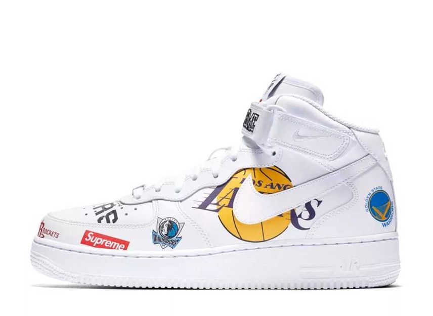 スニダンで購入可】SUPREME × NBA × NIKE AIR FORCE 1 MID 2018 抽選