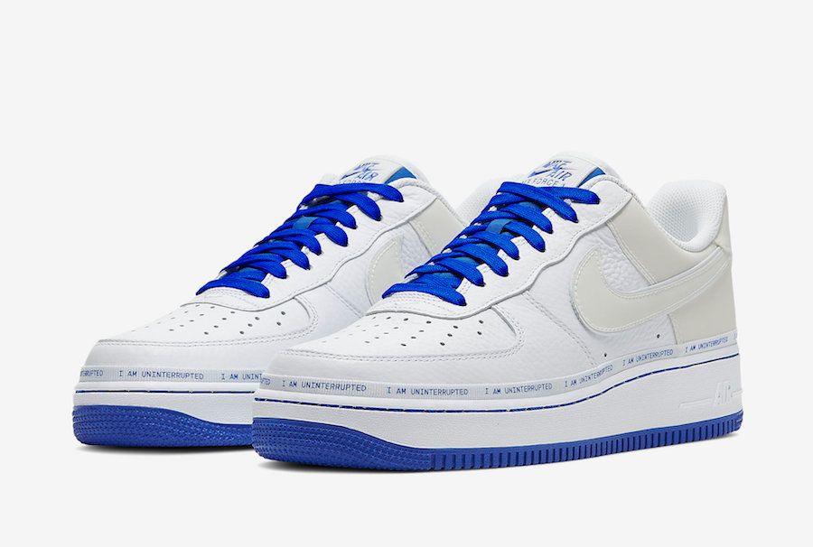 【スニダンで購入可】UNINTERRUPTED×NIKE AIR FORCE 1 WHITE/LAPIS BLUE 6枚目