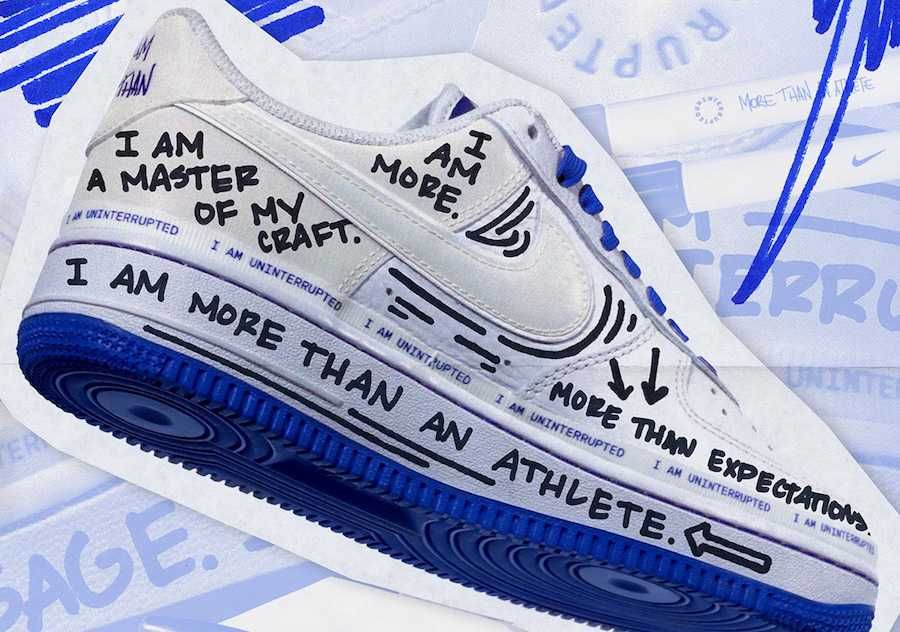 【スニダンで購入可】UNINTERRUPTED×NIKE AIR FORCE 1 WHITE/LAPIS BLUE 2枚目