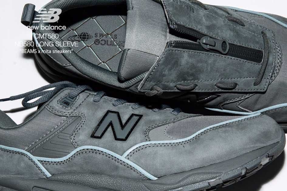 ビームス×ミタスニーカーズ×ニューバランス CMT580 グレー 2枚目