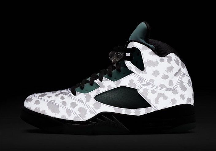 ナイキ エアジョーダン5 ホワイト/ブラック/アイランドグリーン 7枚目