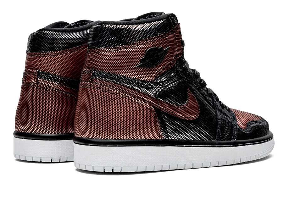 ナイキ エアジョーダン1 ハイ OG ウィメンズ フィアレス メタリックローズゴールド 6枚目