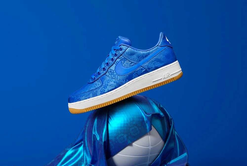 【スニダンで購入可】CLOT×NIKE AIR FORCE 1 LOW BLUE 2枚目