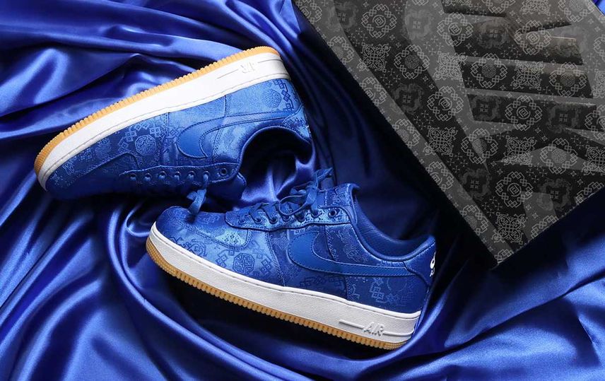 【スニダンで購入可】CLOT×NIKE AIR FORCE 1 LOW BLUE