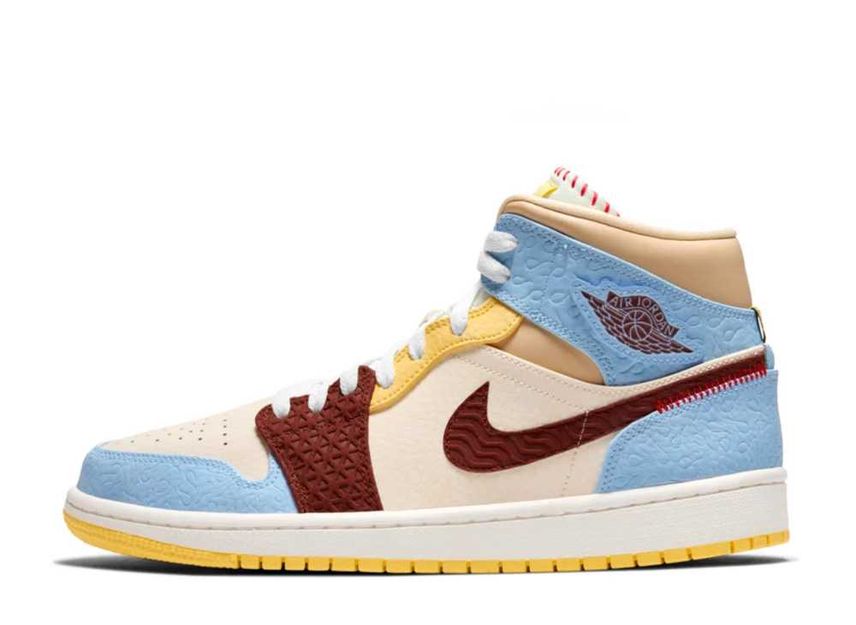 メゾン シャトー ルージュ×ナイキ エアジョーダン1 ミッド SE "ホワイト/ライトブルー"