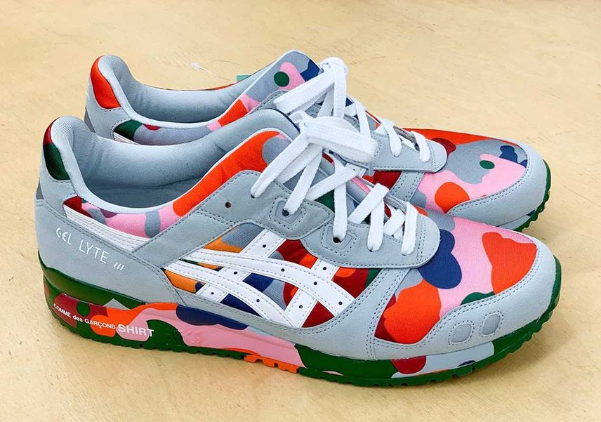 【7月発売予定】COMME desGARÇONS SHIRT × ASICS GEL-LYTE 3 "CAMOUFLAGE" 抽選/定価/販売店舗まとめ