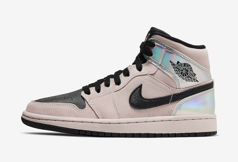 【販売リンクあり】2/15発売 NIKE AIR JORDAN 1 MID WMNS "PALE PINK/IRIDESCENT" 抽選/定価/販売店舗まとめ 2枚目