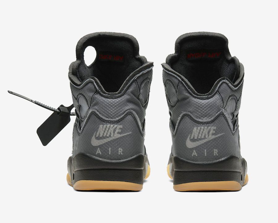 【スニダンで購入可】2/15発売 OFF-WHITE × NIKE AIR JORDAN5 "BLACK/MUSLIN-FIRE RED" 抽選/定価/販売店舗まとめ 12枚目