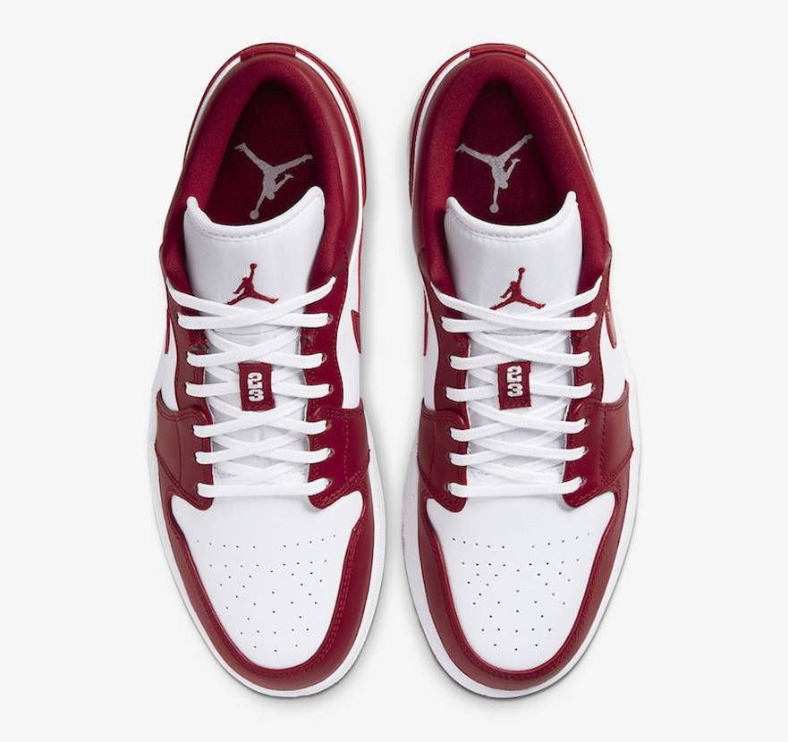 【販売リンクあり】4/18発売 NIKE AIR JORDAN 1 LOW "GYM RED/WHITE" 抽選/定価/販売店舗あり 5枚目