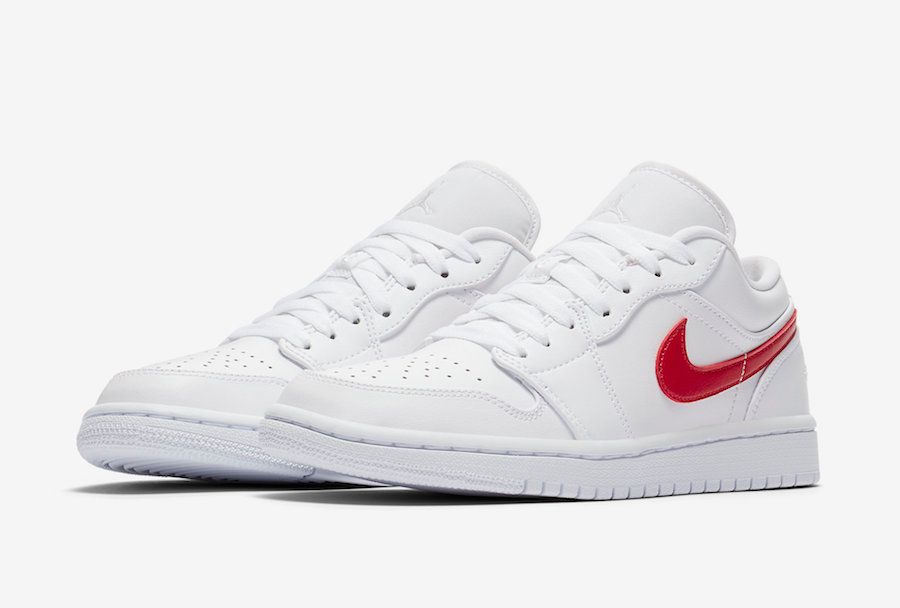 【販売リンクあり】5/3発売 NIKE WMNS AIR JORDAN 1 LOW "WHITE/UNIVERSITY RED" 抽選/定価/販売店舗まとめ 5枚目