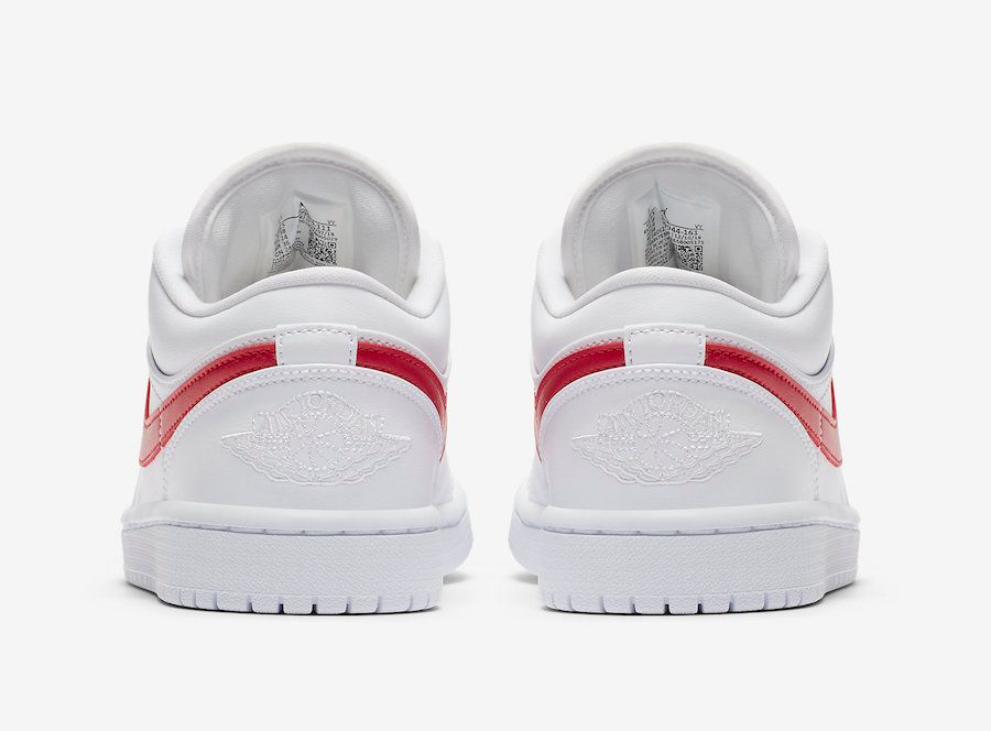 【販売リンクあり】5/3発売 NIKE WMNS AIR JORDAN 1 LOW "WHITE/UNIVERSITY RED" 抽選/定価/販売店舗まとめ 9枚目