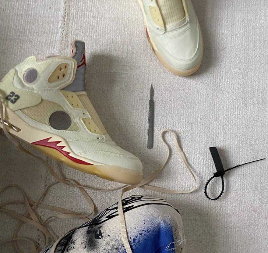 【スニダンで購入可】OFF-WHITE × NIKE AIR JORDAN 5 "SAIL" 抽選/定価/販売店舗まとめ 58枚目