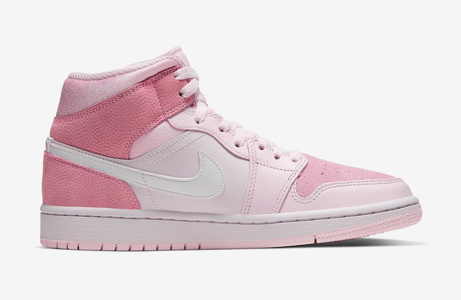 【近日発売】NIKE WMNS AIR JORDAN 1 MID"DIGITAL PINK/WHITE-PINK FOAM-SAIL 抽選/定価/販売店舗まとめ 3枚目