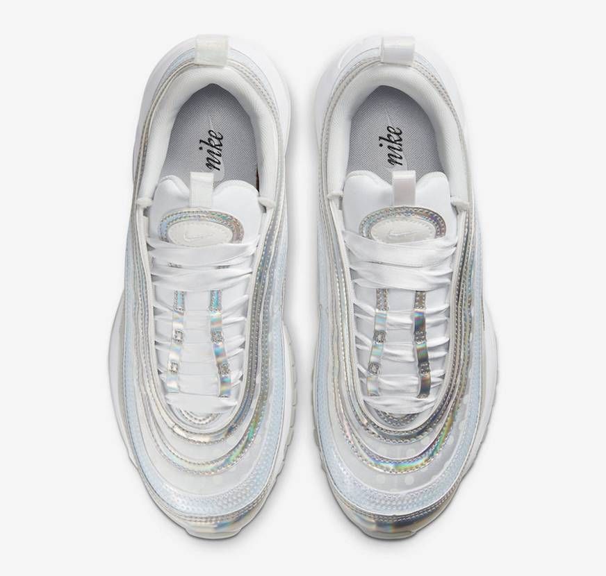 【販売リンクあり】2/28発売 NIKE WMNS AIR MAX 97 PRM "WHITE/IRIDESCENT" 抽選/定価/販売店舗まとめ 5枚目