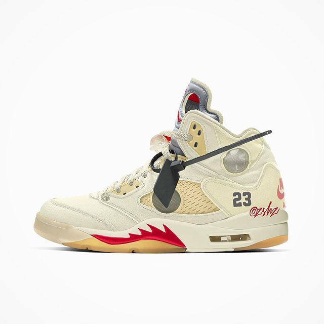 【スニダンで購入可】OFF-WHITE × NIKE AIR JORDAN 5 "SAIL" 抽選/定価/販売店舗まとめ 52枚目