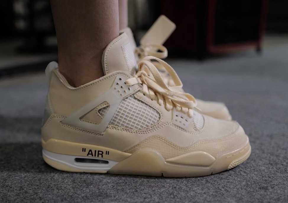 【スニダンで購入可】7/25発売 OFF-WHITE × NIKE WMNS AIR JORDAN 4 SP WMNS "SAIL" 抽選/定価/販売店舗まとめ 52枚目