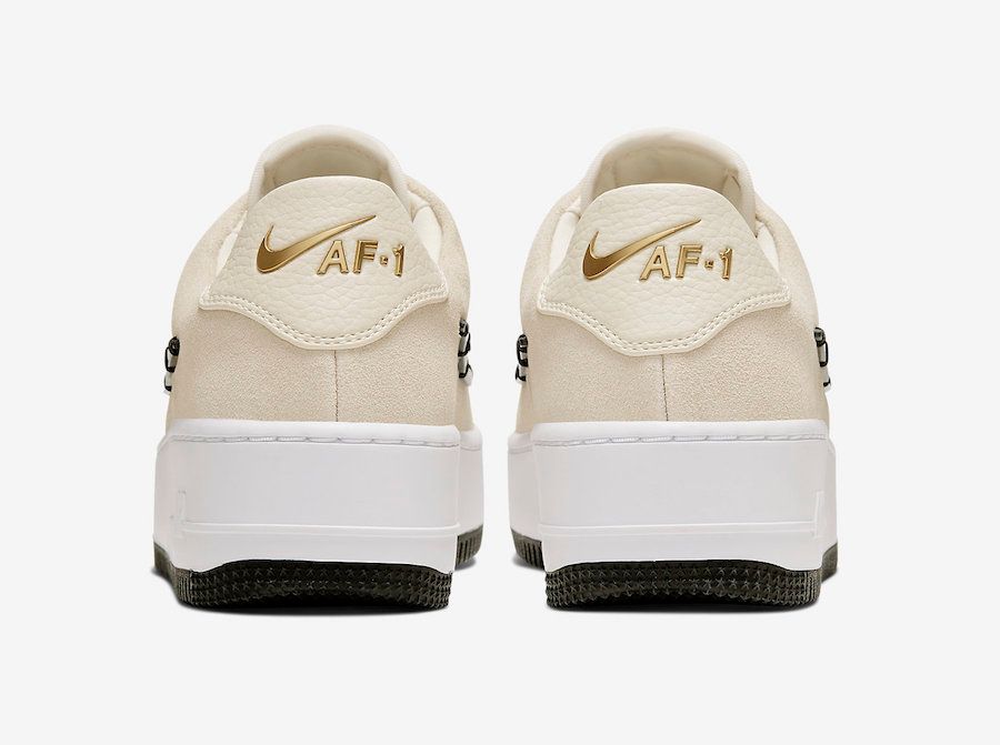  【スニダンで購入可】3/6発売 NIKE WMNS AIR FORCE 1 SAGE LOW LX "LIGHT CREAM/BLACK-METALLIC GOLD-WHITE" 抽選/定価/販売店舗あり 5枚目