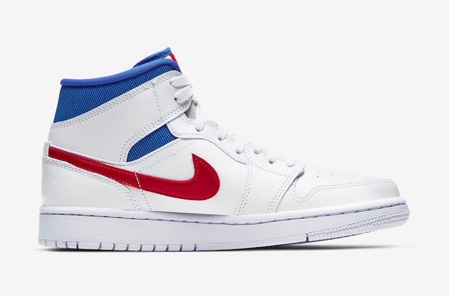 【販売リンクあり】4/26発売 NIKE WMNS AIR JORDAN 1 MID "WHITE/UNIVERSITY RED-GAME ROYAL" 抽選/定価/販売店舗まとめ 6枚目