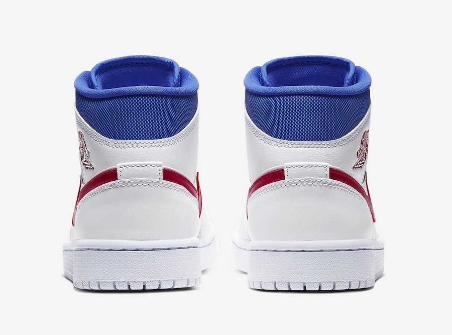 【販売リンクあり】4/26発売 NIKE WMNS AIR JORDAN 1 MID "WHITE/UNIVERSITY RED-GAME ROYAL" 抽選/定価/販売店舗まとめ 8枚目