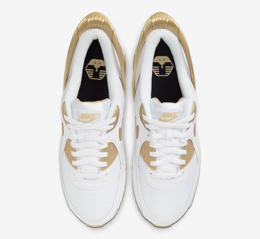 【近日発売】NIKE AIR MAX 90 FLYEASE "WHITE/METALLIC GOLD" 抽選/定価/販売店舗あり 4枚目