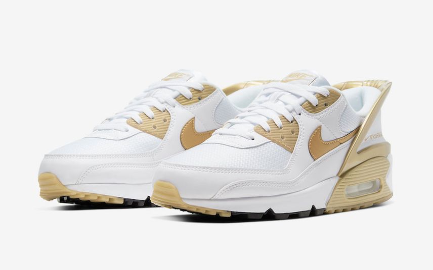 【近日発売】NIKE AIR MAX 90 FLYEASE "WHITE/METALLIC GOLD" 抽選/定価/販売店舗あり