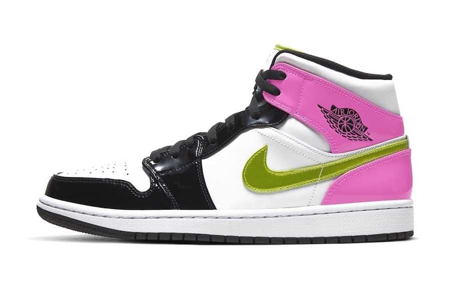 【近日発売】NIKE AIR JORDAN 1 MID PASTEL PATENT LEATHER 抽選/定価/販売店舗まとめ 2枚目