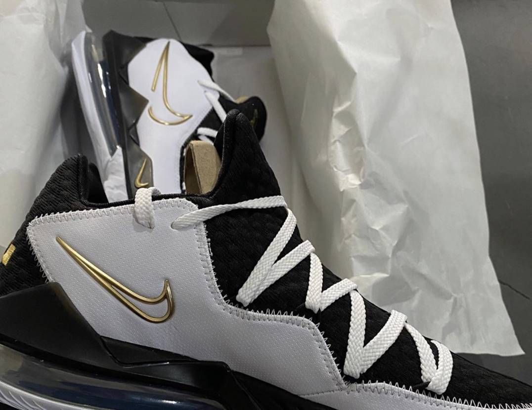 【販売リンクあり】4/1発売 NIKE LEBRON 17 LOW "WHITE/METALLIC GOLD-BLACK" 抽選/定価/販売店舗まとめ 2枚目