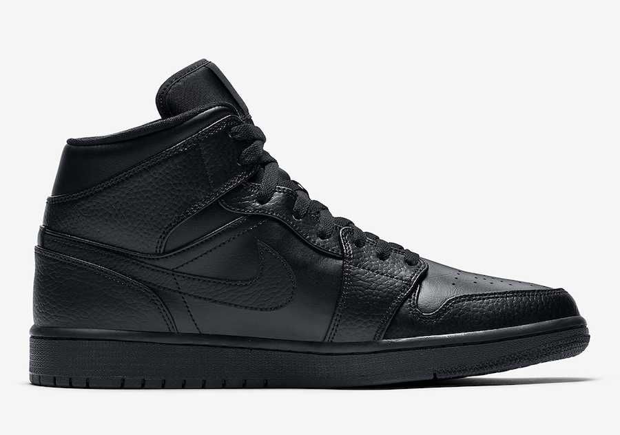 【近日発売】NIKE AIR JORDAN 1 MID "TRIPLE BLACK" 抽選/定価/販売店舗まとめ 4枚目