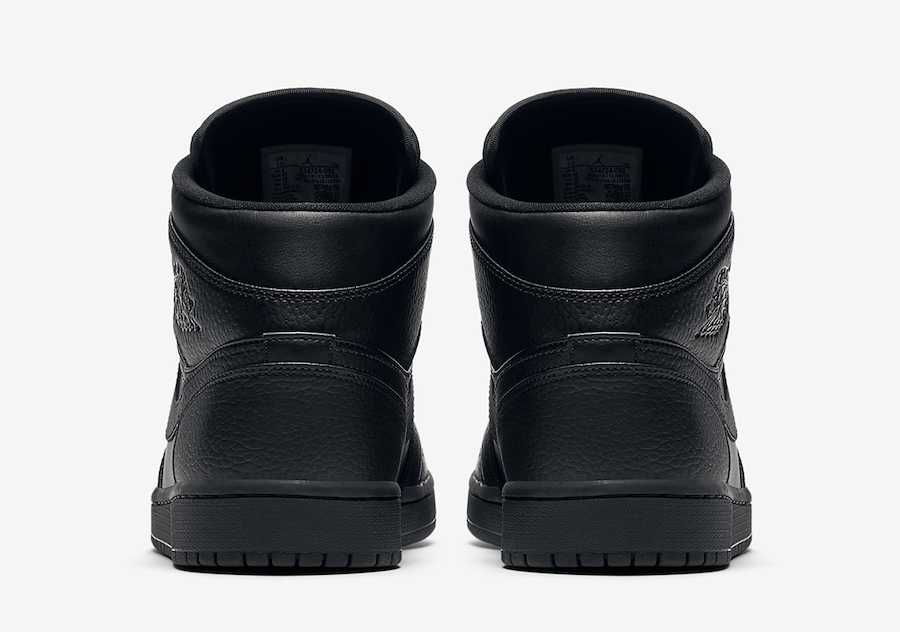 【近日発売】NIKE AIR JORDAN 1 MID "TRIPLE BLACK" 抽選/定価/販売店舗まとめ 5枚目