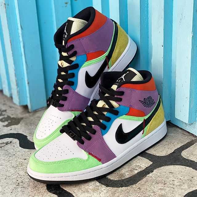 【4/9発売】NIKE AIR JORDAN 1 MID "MULTICOLOR" 抽選/定価/販売店舗あり 4枚目