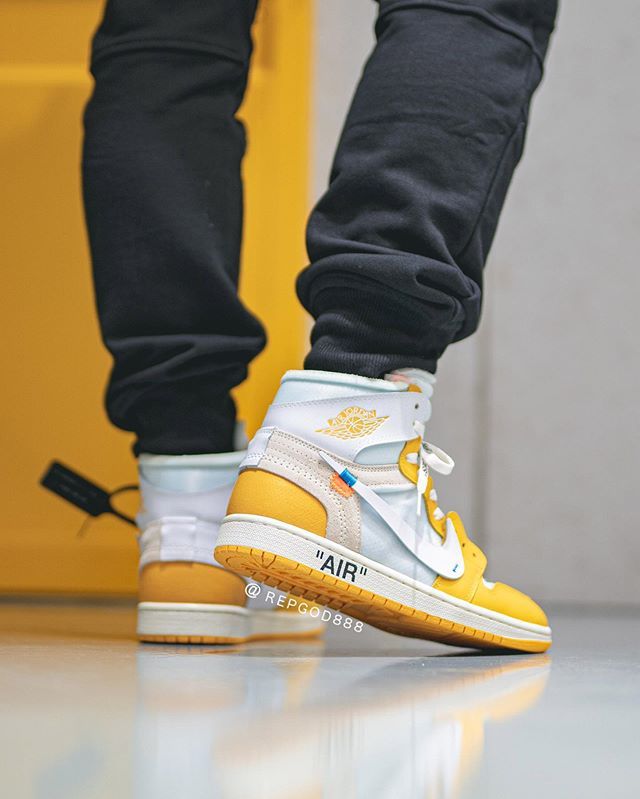 【2020年発売噂】OFF-WHITE×NIKE AIR JORDAN 1 HIGH "YELLOW" 抽選/定価/販売店舗まとめ 5枚目