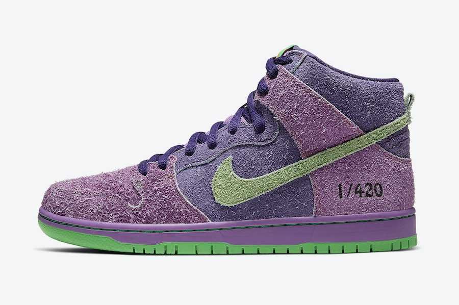 【4/20発売】NIKE SB DUNK HIGH "PURPLE SKUNK" 抽選/定価/販売店舗まとめ 2枚目