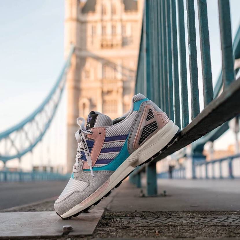 【販売リンクあり】4/21発売 ADIDAS ZX 8000 "GREY/PURPLE" 抽選/定価/販売店舗まとめ 2枚目