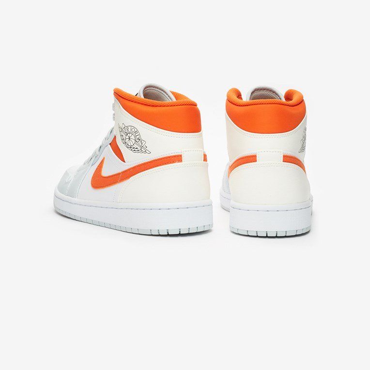 【販売リンクあり】5/5発売 NIKE AIR JORDAN 1 MID "WHITE/STARFISH-PURE PLATINUM-SAIL" 抽選/定価/販売店舗まとめ 4枚目