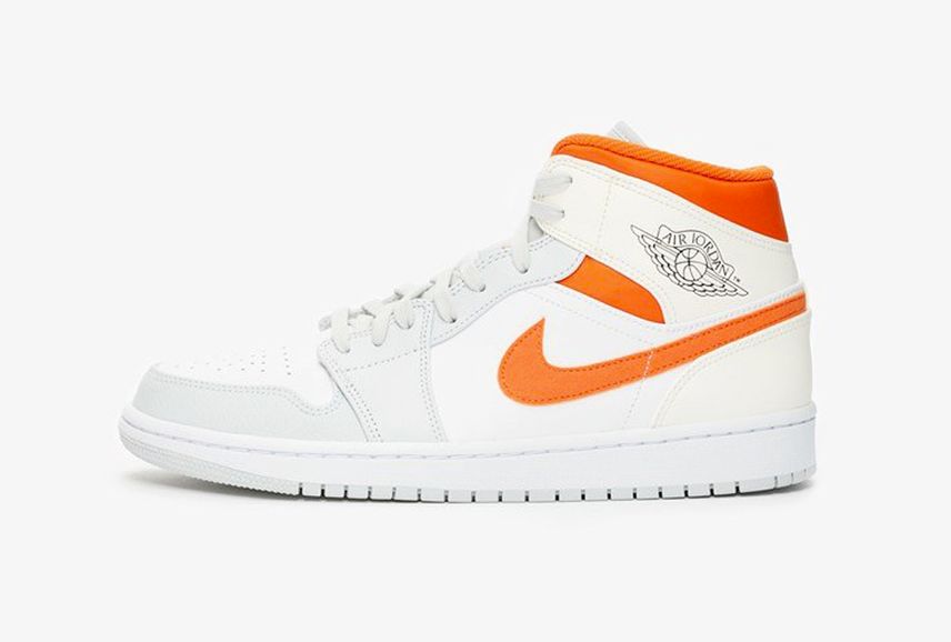 Air jordan 1 mid white pure platinum best sale