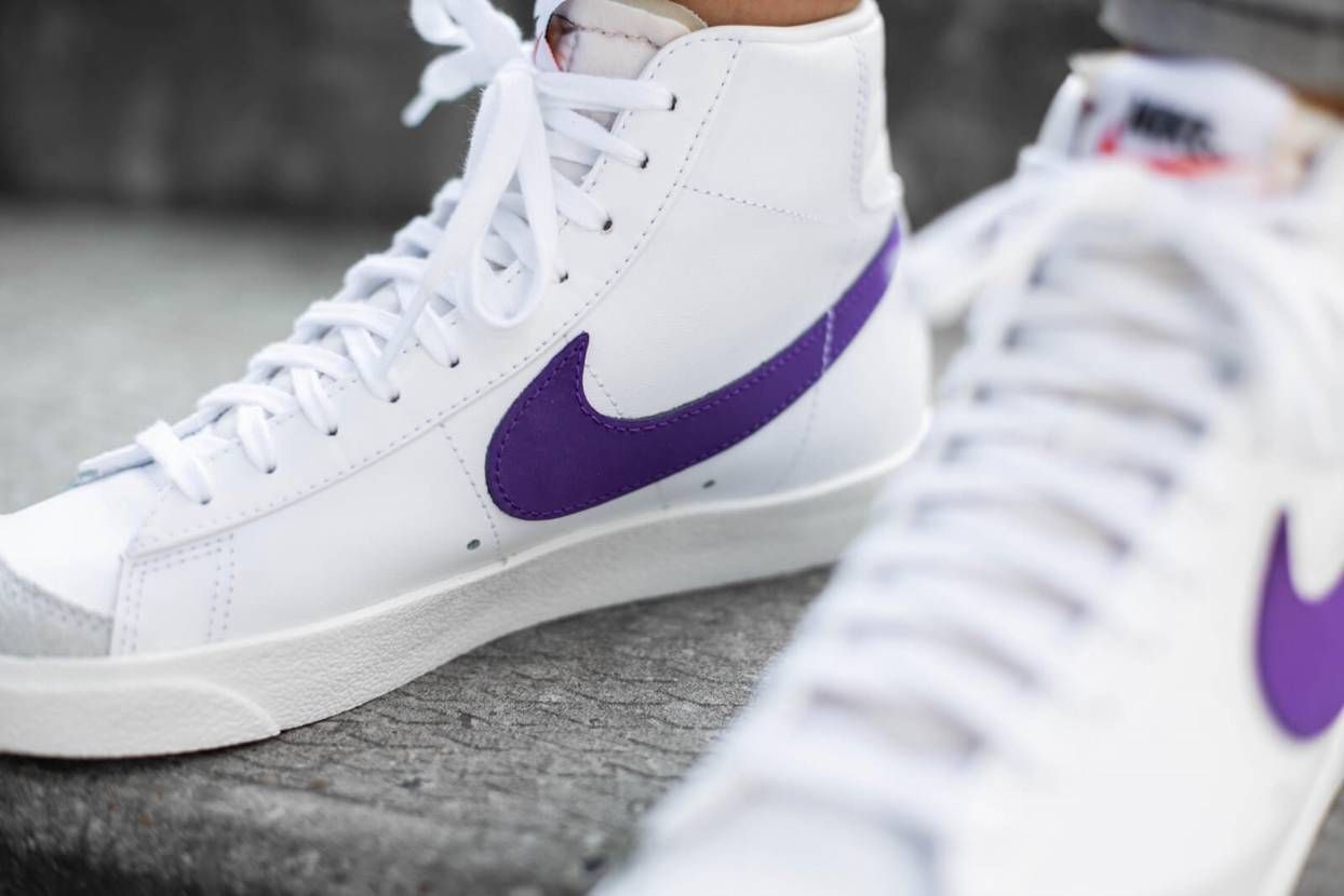 【スニダンで購入可】5/20発売 NIKE BLAZER MID '77 VINTAGE "WHITE/SAIL/VONTAGE PORPLE" 抽選/定価販売店舗まとめ 4枚目