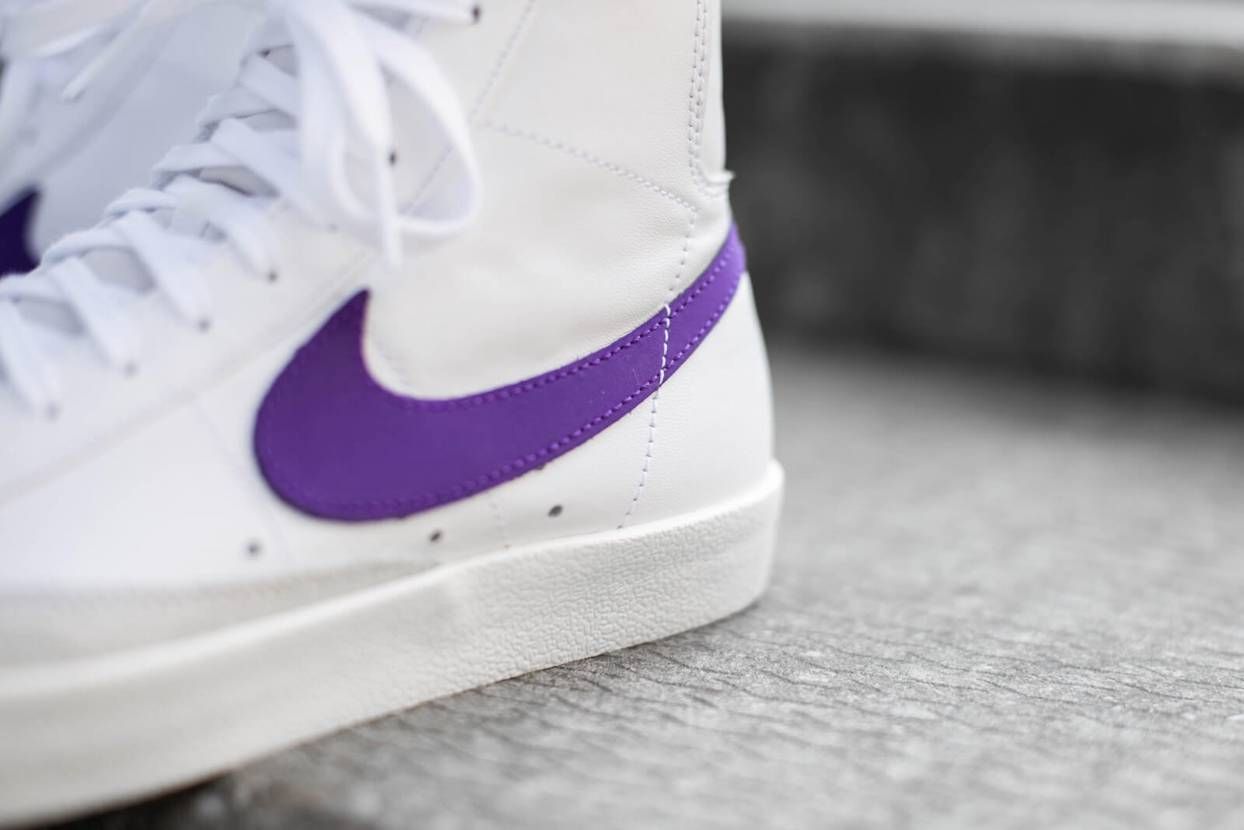 【スニダンで購入可】5/20発売 NIKE BLAZER MID '77 VINTAGE "WHITE/SAIL/VONTAGE PORPLE" 抽選/定価販売店舗まとめ 5枚目